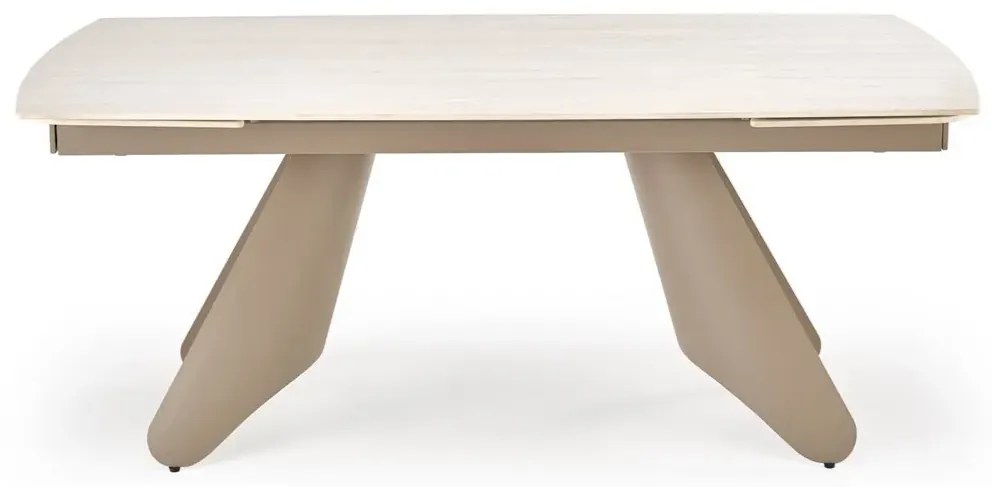 Stół rozkładany SALIX 180(260)x90 trawertyn/kaszmirowy HALMAR