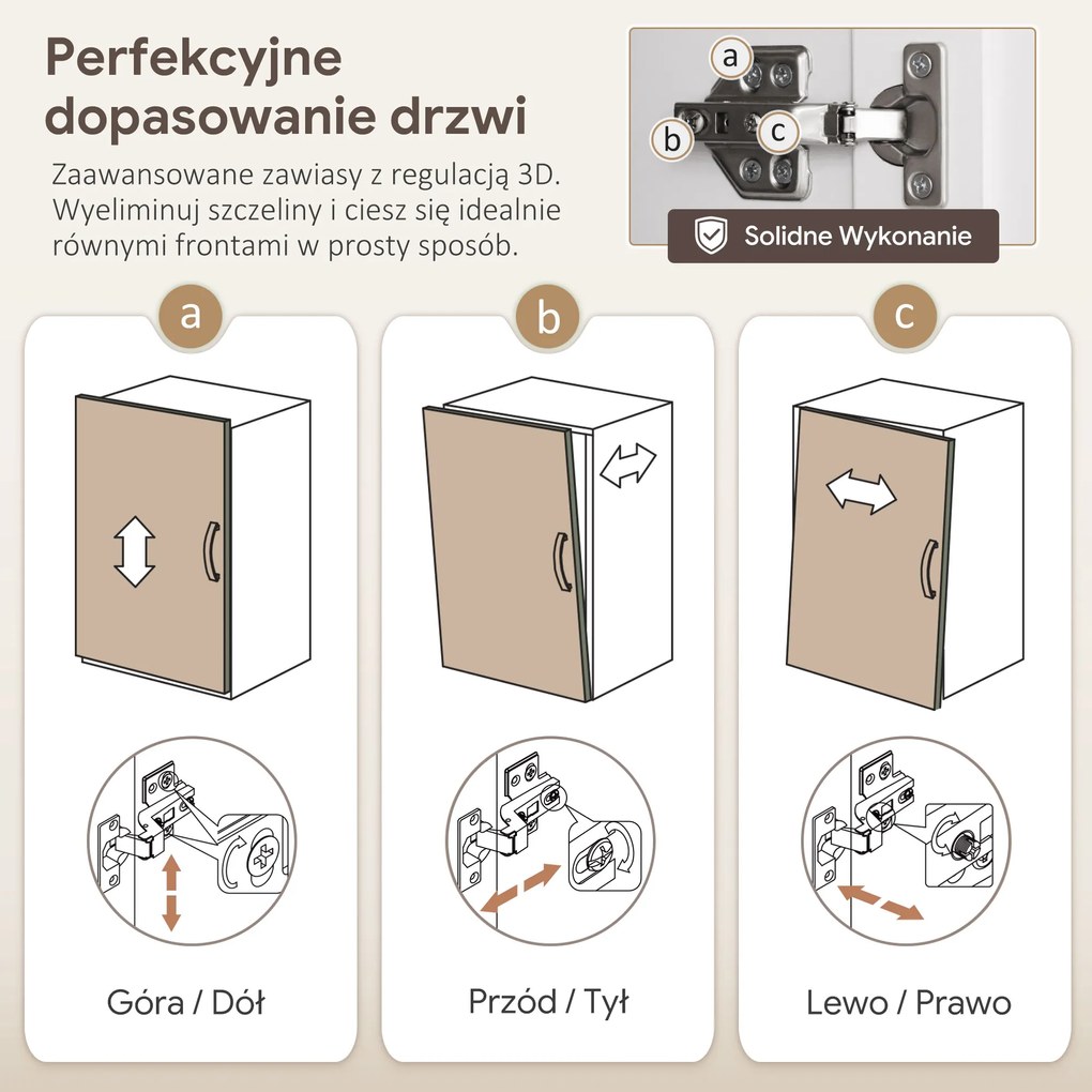 HOMCOM Szafka kuchenna z 2 szufladami, wysoki szafką z otwartą półką, szafka z witryną i funkcją Soft-Close do salonu, kuchni, 76 x 38 x 182 cm, biały
