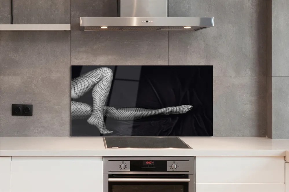 Panel szklany do Kuchni Nogi w Kabaretkach (Czarno-Białe)