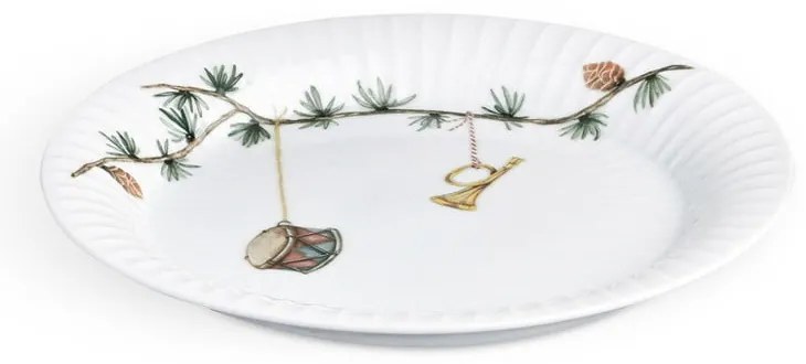 Biały porcelanowy talerz deserowy ze świątecznym motywem ø 19 cm Hammershøi Christmas – Kähler Design