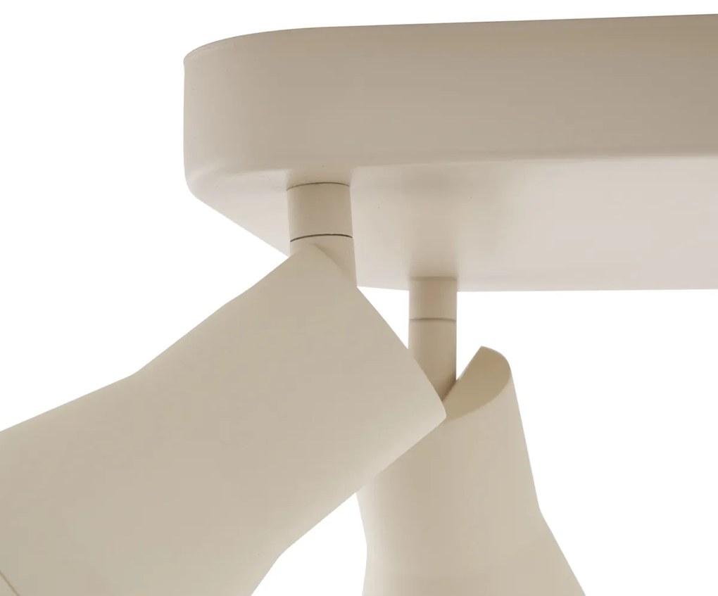 Kwadratowy plafon GU10 beżowy 50 mm 4-punktowy - Stanley