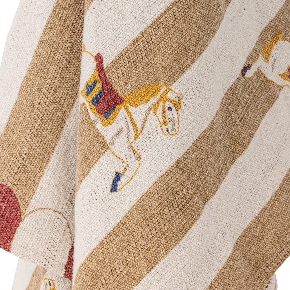 Biało-brązowy koc 130x160 cm Merry-go-round – Bloomingville