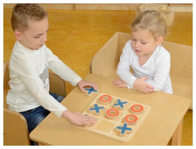 Masterkidz kółko i krzyżyk drewniana gra dla dzieci logiczna łamigłówka