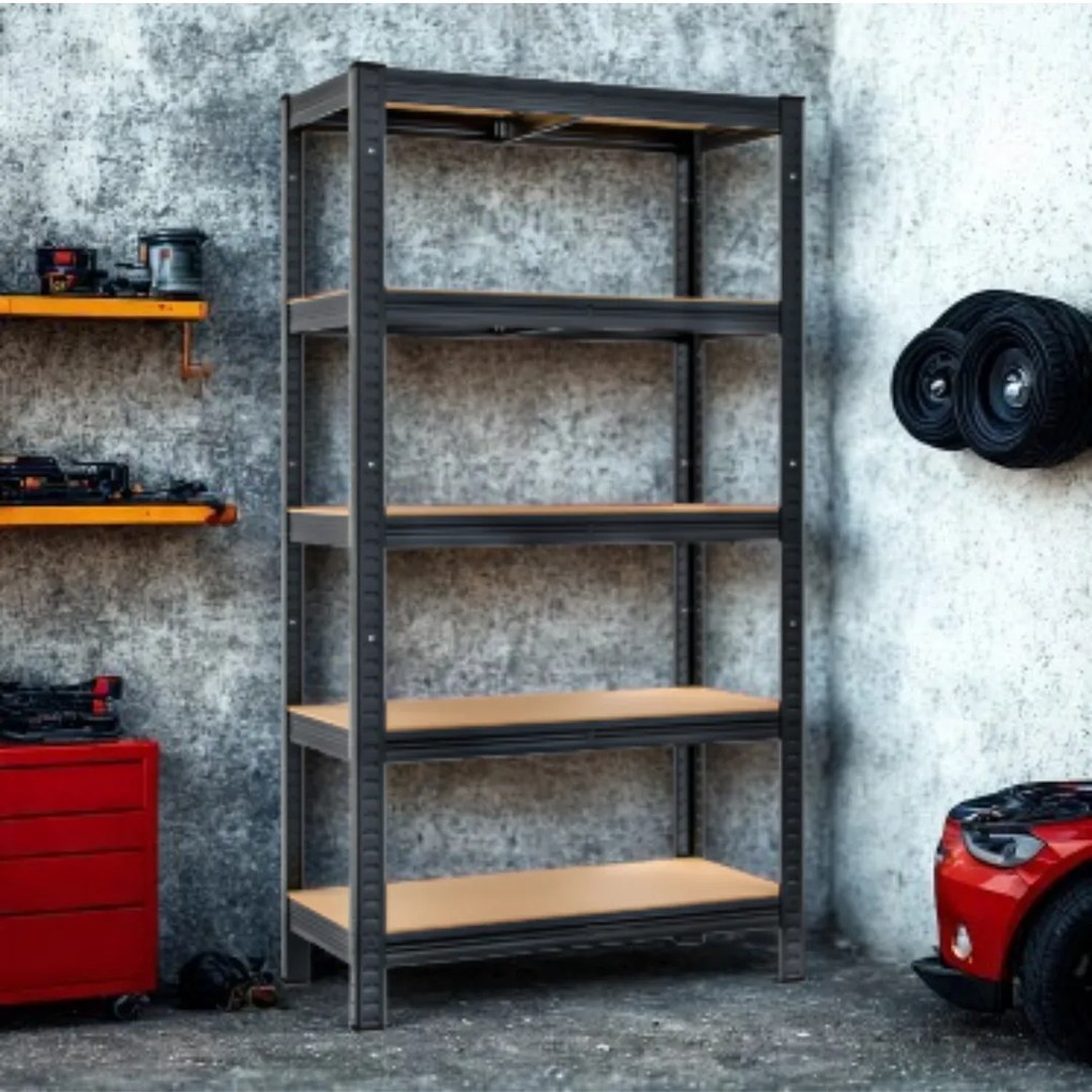 Jurhan Regał o dużej nośności HEAVY, maks. 875kg, 90x40x180cm, czarny