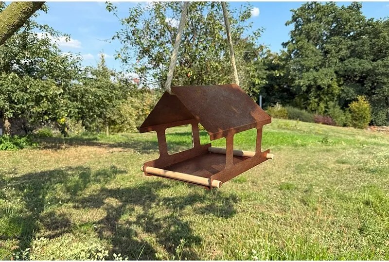 Nido Karmnik dla ptaków 30 x 25 x 23 cm, corten CORGARDEN 1039