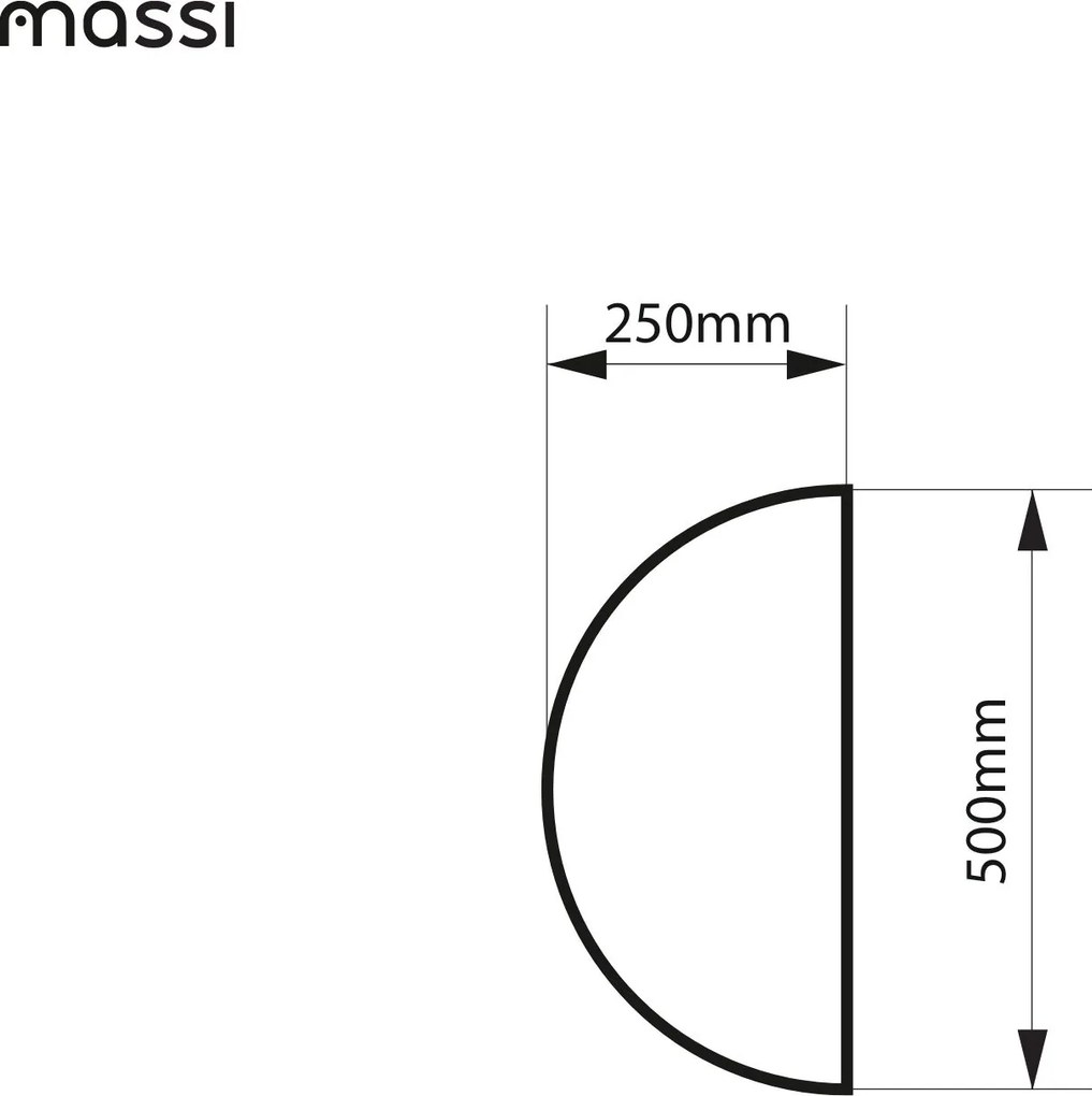 Lustro półokrągłe z podświetleniem MOON Half LED | Różne rozmiary | Różne kolory