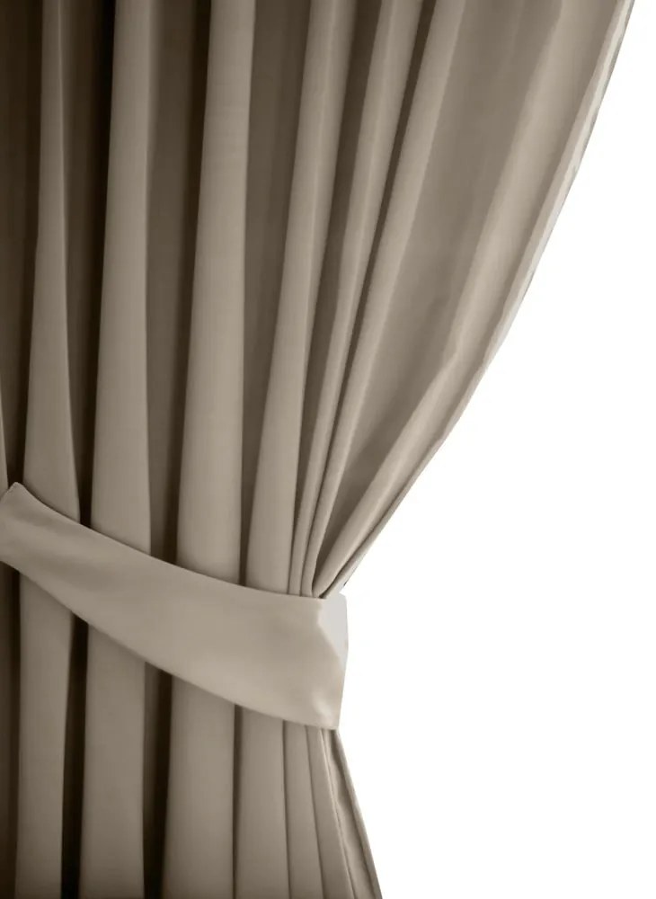 Szarobeżowa zasłona zaciemniająca 140x245 cm Eyelets – Restilo