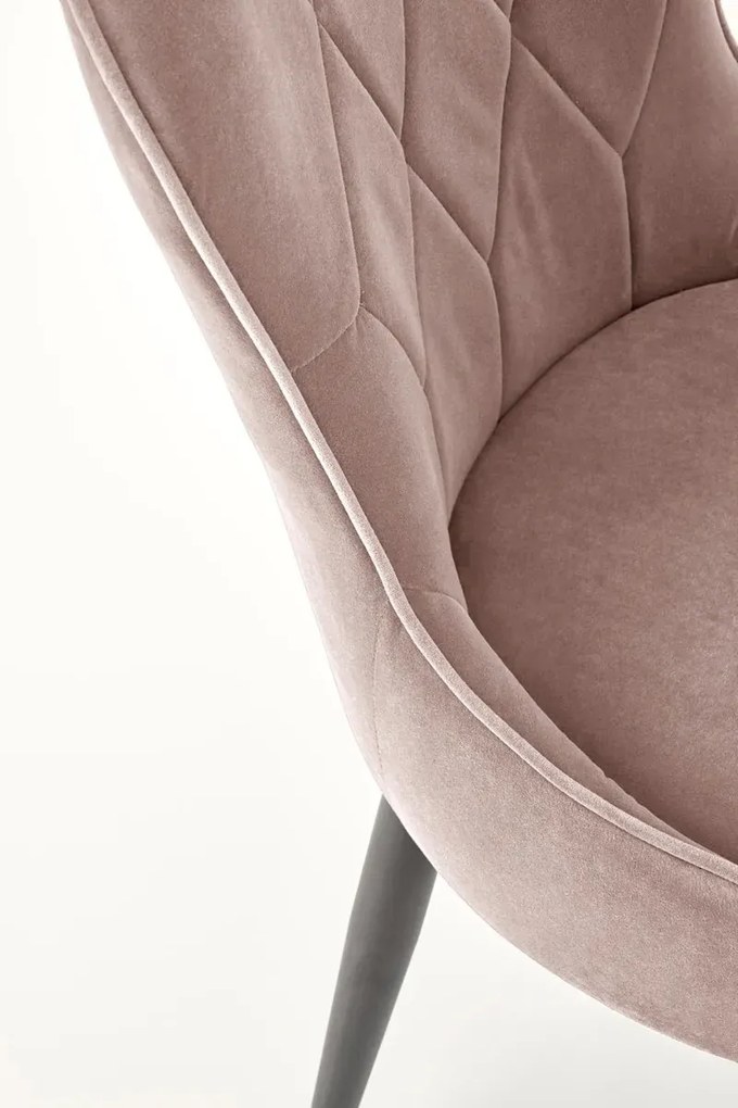 Krzesło tapicerowane K366 VELVET beżowe HALMAR