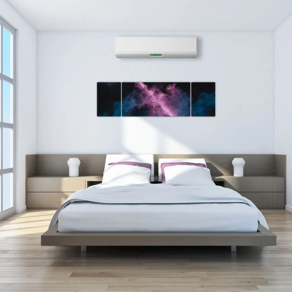 Obraz - Różowo - niebieski dym (170x50 cm)
