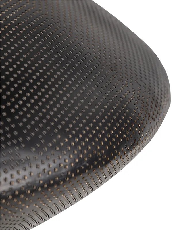 Orientalna lampa wisząca czarna ze złotem 60 cm - Radiance