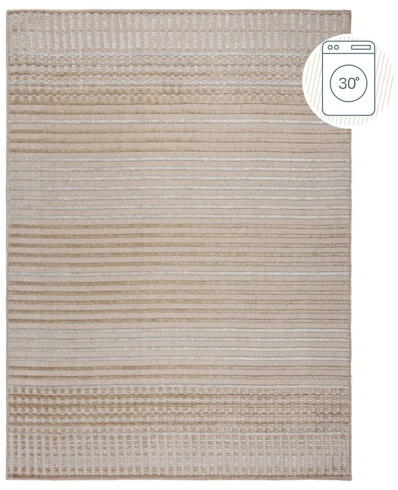 Beżowy dywan z szenilu odpowiedni do prania 80x160 cm Elton – Flair Rugs