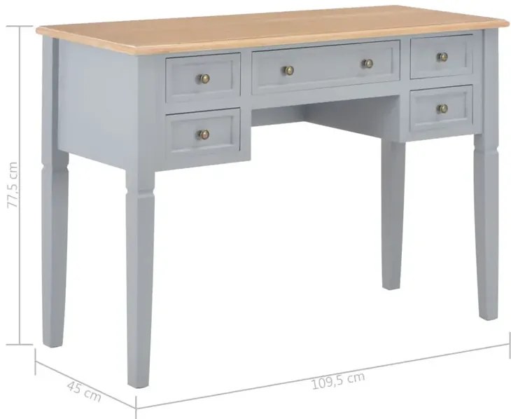 Szare minimalistyczne biurko do gabinetu P9-W26