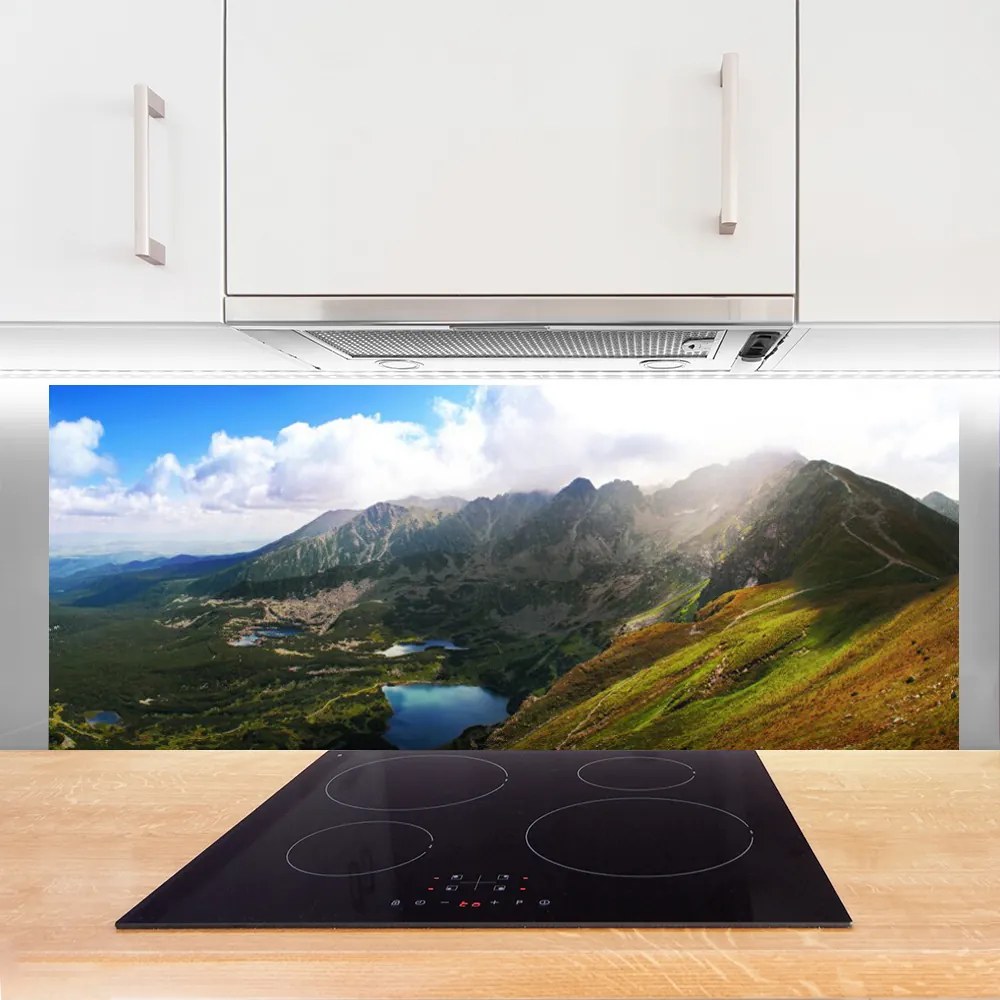 Szkło Dekoracyjne do Kuchni Malownicza Polana u Podnóża Gór