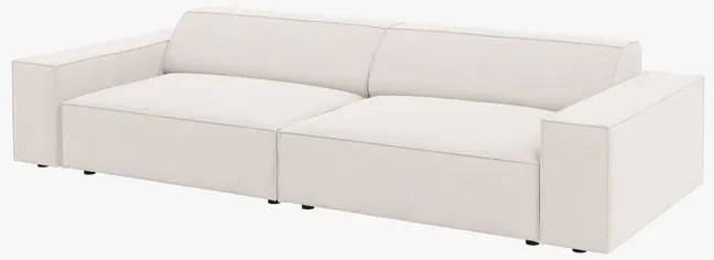 OUTLET Sofa 4-osobowa jasny beż tkanina strukturalna 244x102x70 Jodie od Micadoni