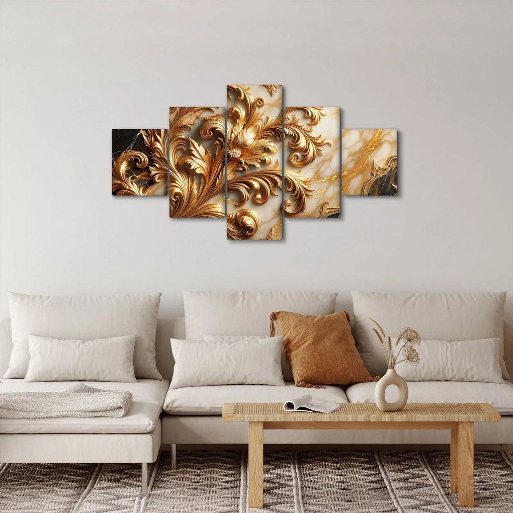 Obraz - Marmur ze złotem (125x70 cm)