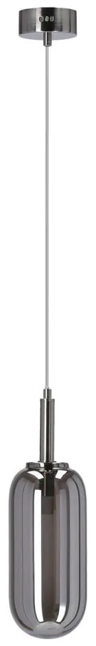 Antracytowa lampa wisząca LED ze szklanym kloszem ø 13 cm Fiuggi – Candellux Lighting