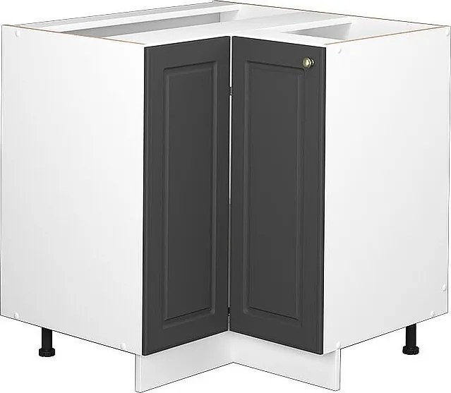 Szafka narożna antracytowo-złoty 80.5x51.6x82 fame-line