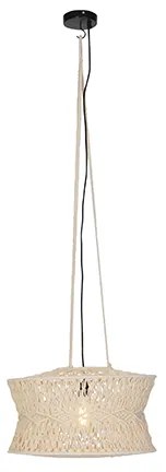 Orientalna lampa wisząca makramowa 50 cm - LeonardKolonialny Oswietlenie wewnetrzne