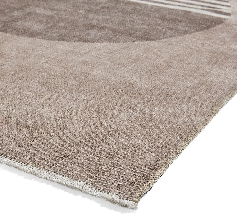 Beżowy chodnik z mieszanki bawełny odpowiedni do prania 60x170 cm Whisper – Think Rugs