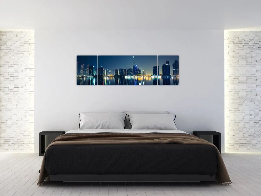 Obraz miasta nocą (170x50 cm)