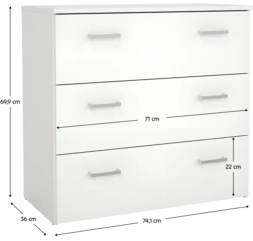 Komoda GARBO 3, biały