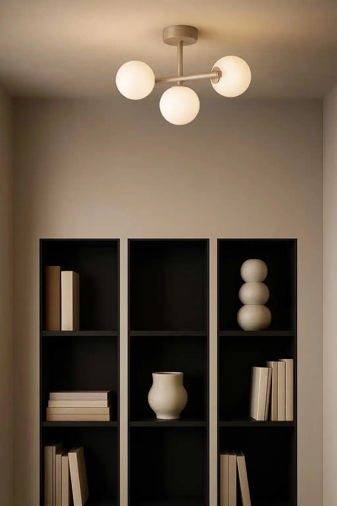 Ardi 3 – beżowa lampa sufitowa
