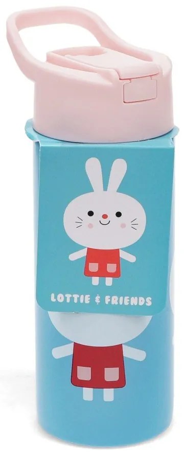 Jasnoniebieska butelka dla dzieci ze stali nierdzewnej 500 ml Lottie &amp; Friends – Rex London