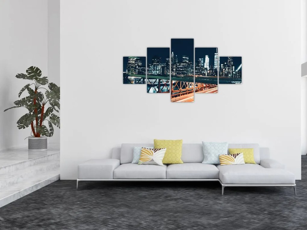 Obraz miasta nocą (125x70 cm)