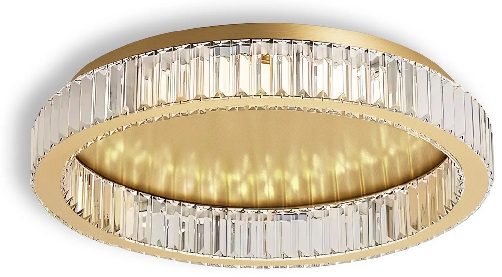 LAMPA KRYSZTAŁOWA PLAFON APP1724-C 60cm ZŁOTA SZCZOTKOWANA