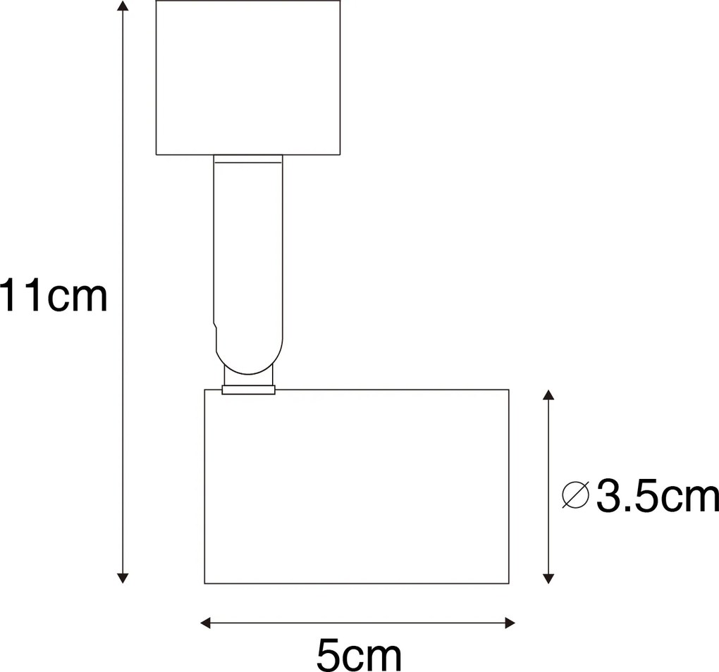 Nowoczesny reflektor szynowy czarny 1-fazowy reflektor szynowy - Jeany