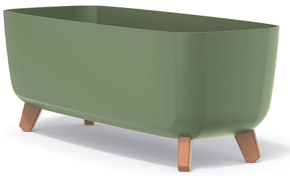 Donica ogrodowa Gracia Case 58 x 24 x 23,5 cm ziemisty zielony PROSPERPLAST