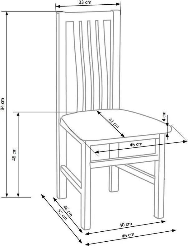 Klasyczne drewniane krzesło Paweł dąb sonoma