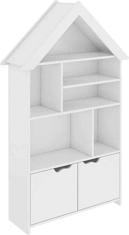 Regał na książki – 103 cm x 169 cm x 33 cm – biały – płyta MDF