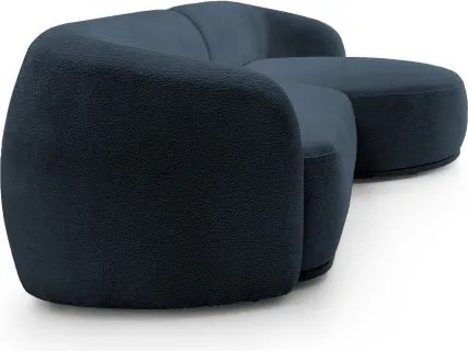 Narożnik NOBO Prawostronny system modułowy tkanina DressME 05 Niebieski