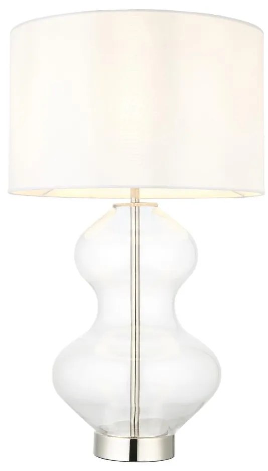 Endon 102676 - Ściemniana lampa stołowa KELDA 1xE27/10W/230V biała/matowy chrom