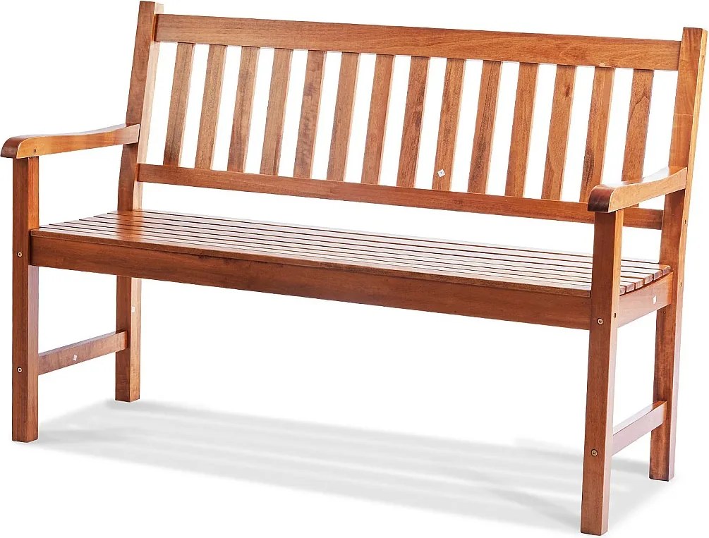 Ławka Ogrodowa z Drewna SucceBuy 127 cm, Nośność 363 kg, Meble Ogrodowe do Patio i Werandy