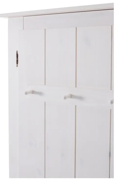 Biała szafa z litego drewna sosnowego z lustrem 120x170 cm Bertram – Støraa