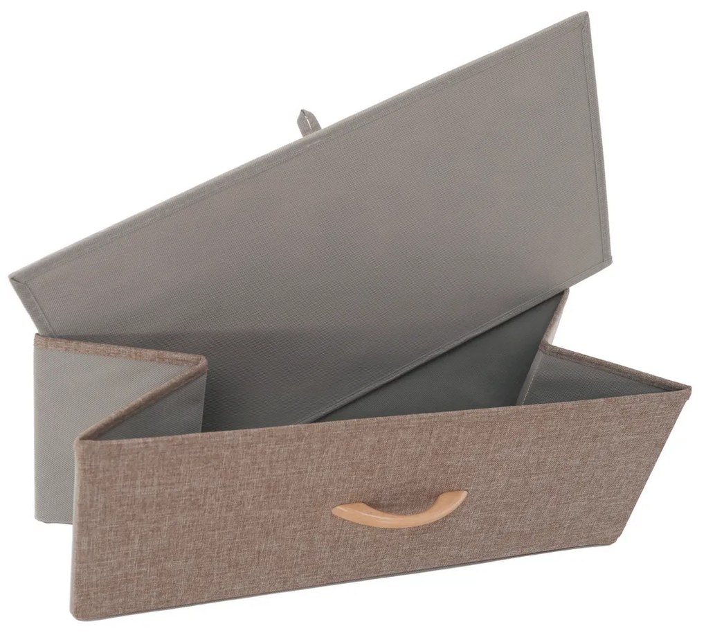 Komoda z szufladami z tkaniny HAZEL TYP 2, brązowy, M