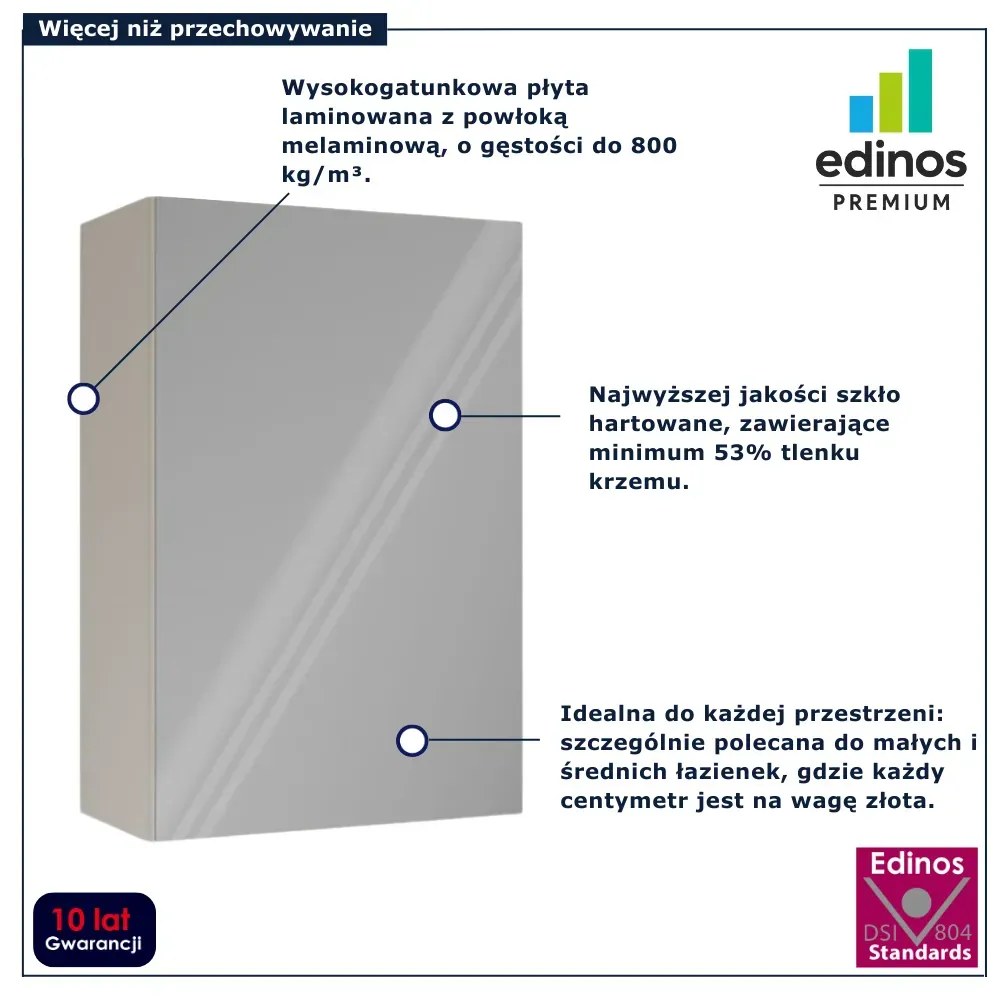 Kaszmirowa lustrzana szafka łazienkowa górna G1-A62