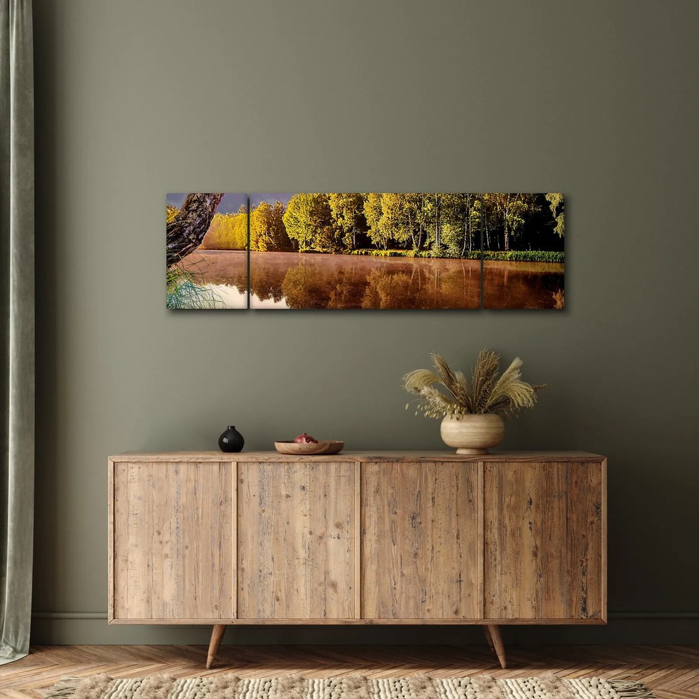 Obraz - Za rzeką (170x50 cm)