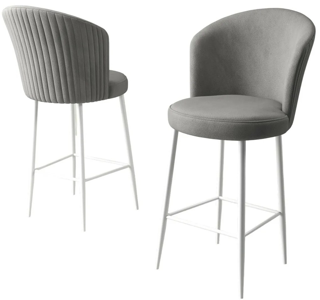 Zestaw krzeseł barowych Alte Grey and White, 4szt., 4 szt.