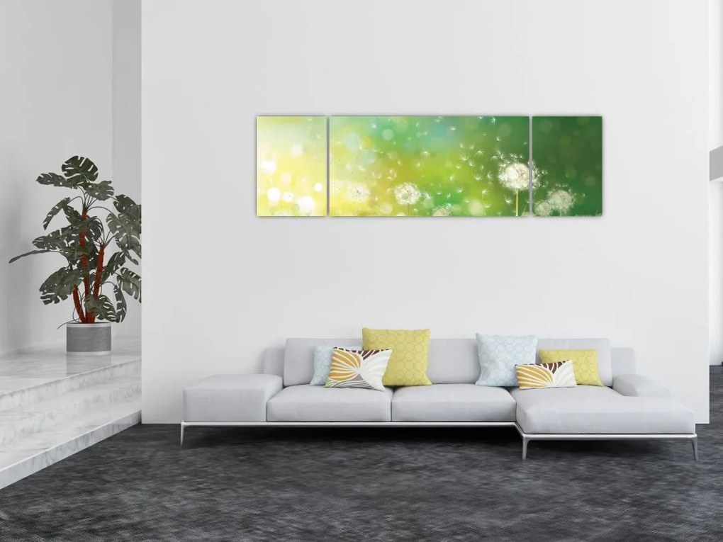 Obraz - Kwitnące mlecze (170x50 cm)
