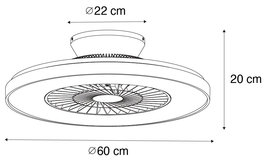 Wentylator sufitowy z lampą z nadrukiem drewna z efektem gwiazdy 60 cm z LED z możliwością ściemniania z pilotem - Climo Rustykalny / Vintage Oswietlenie wewnetrzne