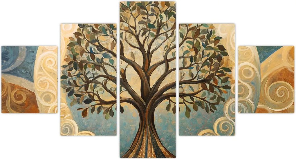 Obraz – Drzewo życia i spirale (125x70 cm)