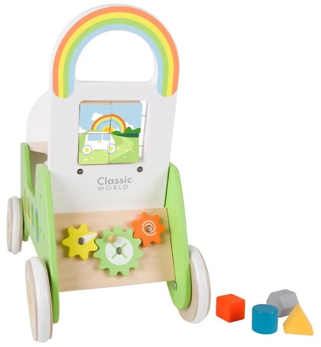 Classic world drewniany jeździk montessori pchacz 2w1