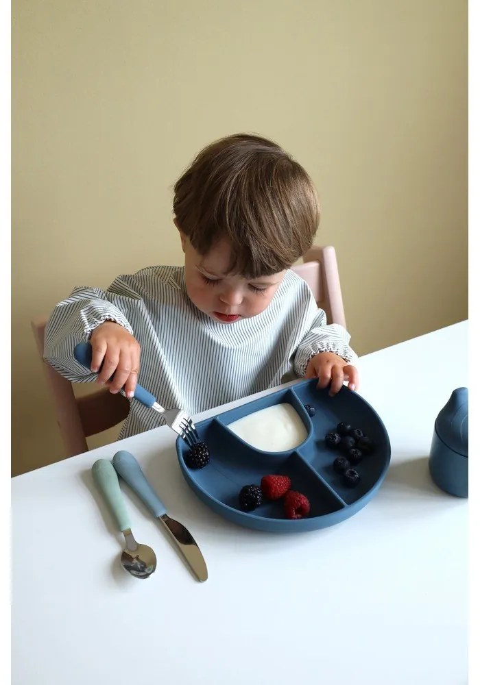 Zielono-niebieskie sztućce dla dzieci z silikonu 3 szt. Ocean Mix – Cam Cam Copenhagen