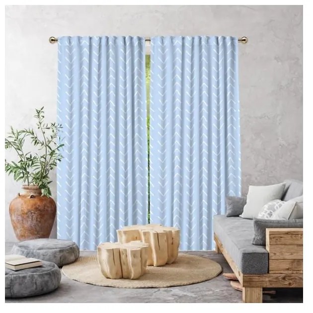Niebieska zasłona 260x140 cm – Cipcici