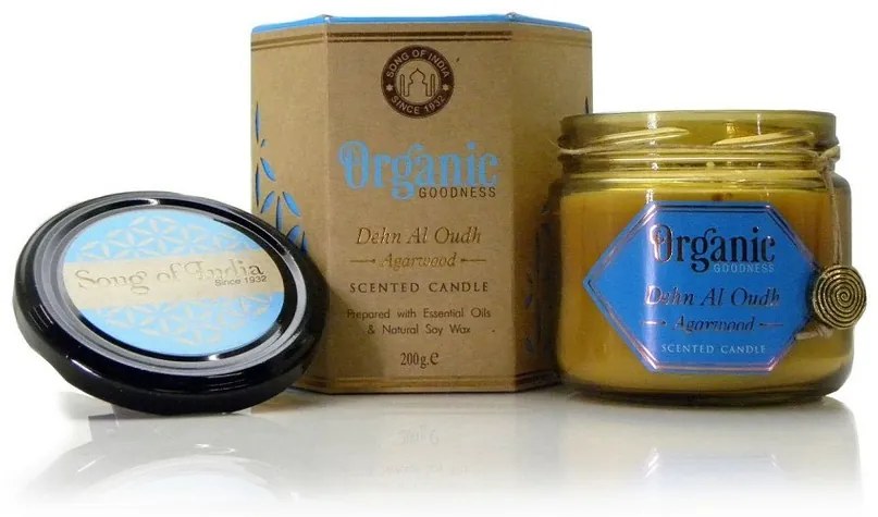 Świeca organiczna Dehn Al Oudh - Agarwood 200 g wbursztynowym szkle