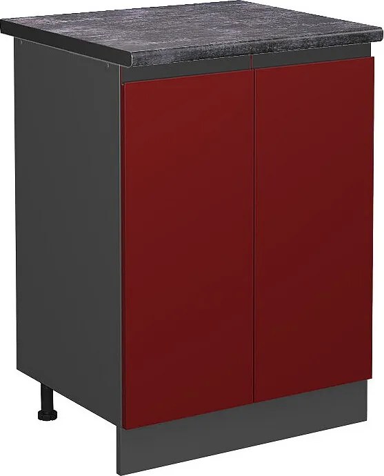 Szafki kuchenne czerwony 60x60x81.6 r-line