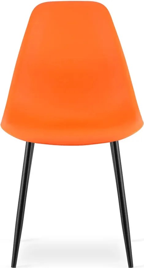 Pomarańczowe krzesło metalowe do jadalni Z2-K46